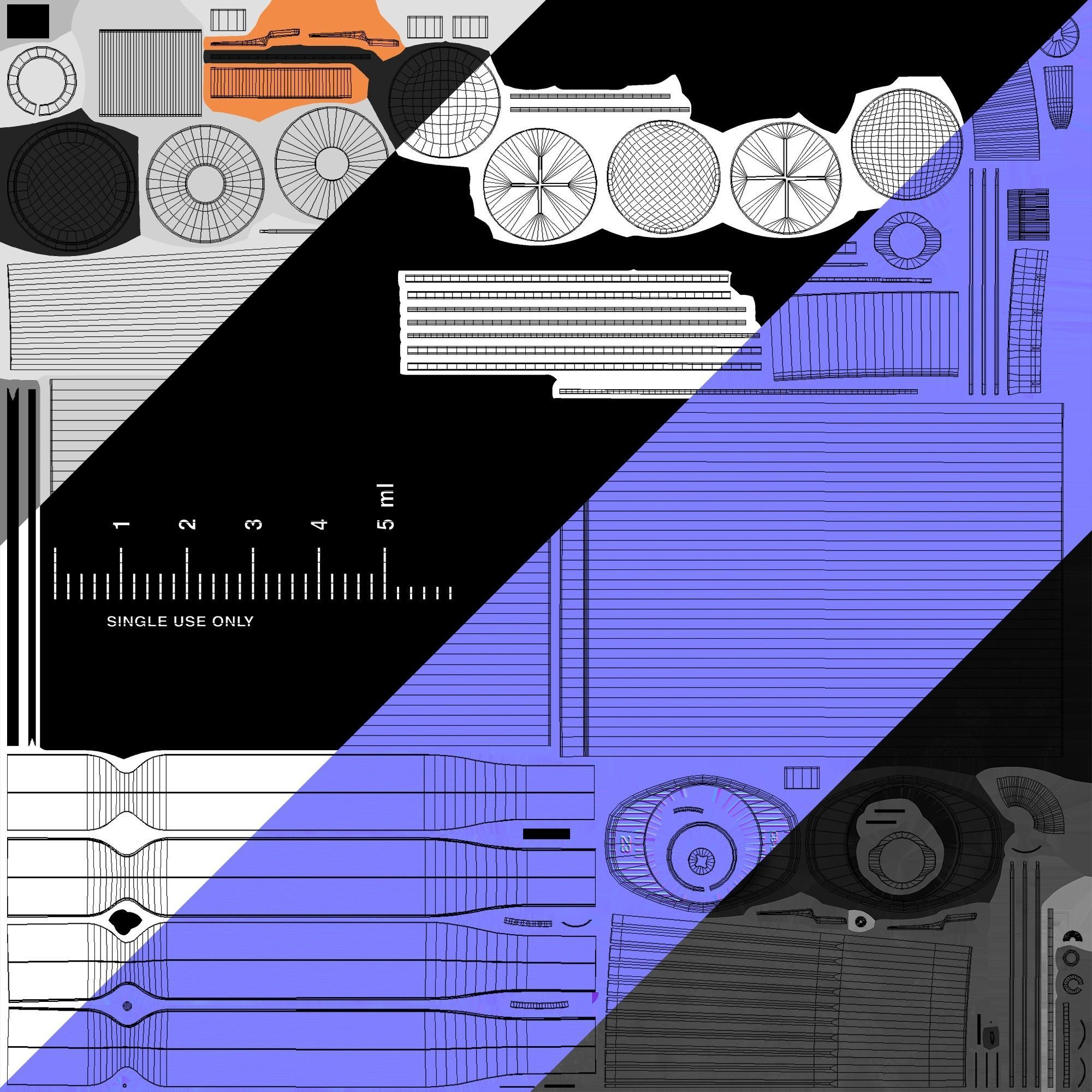 Medical Instruments - Syringe injection 3D model_20