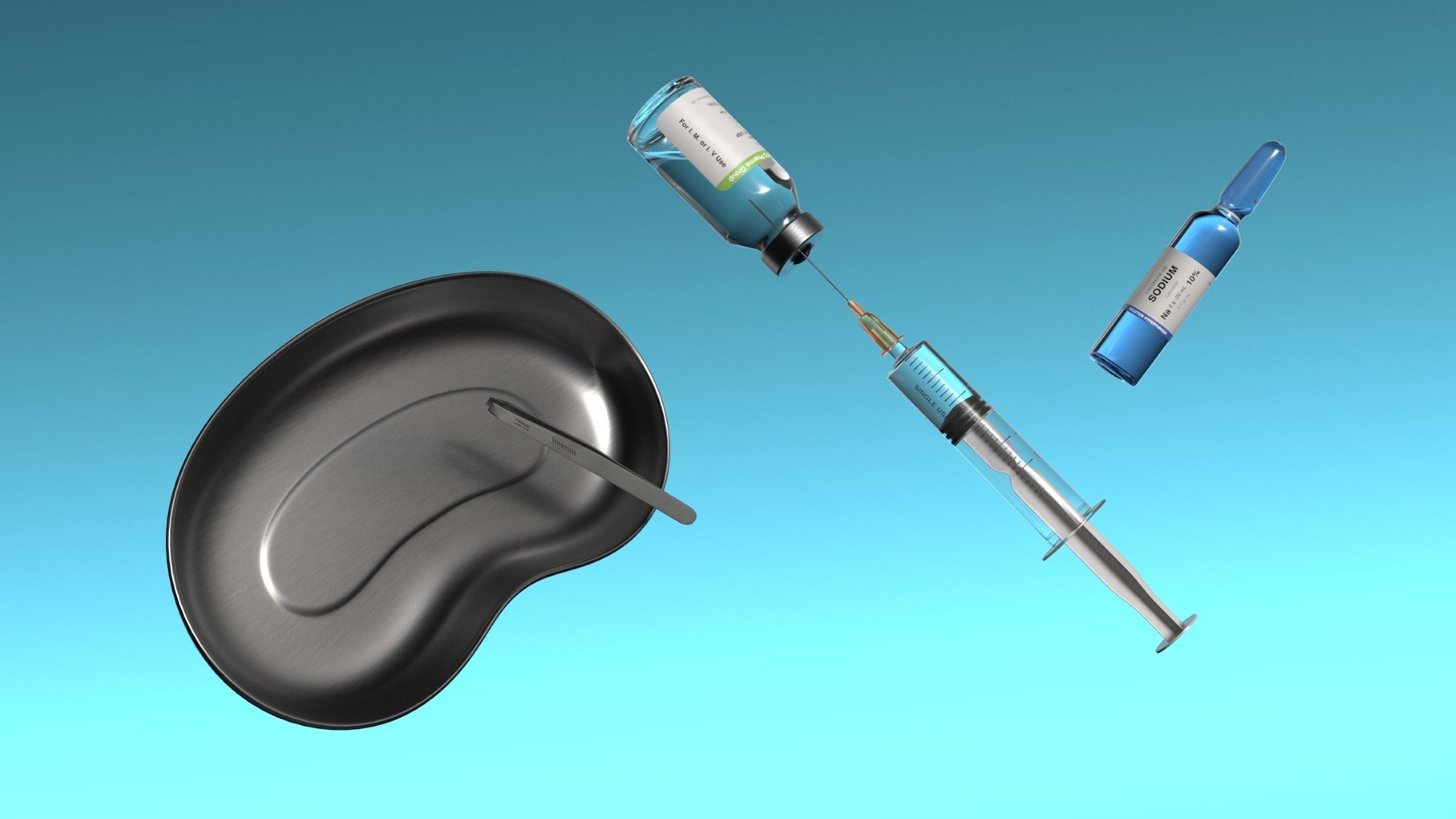 Medical Instruments - Syringe injection 3D model_2