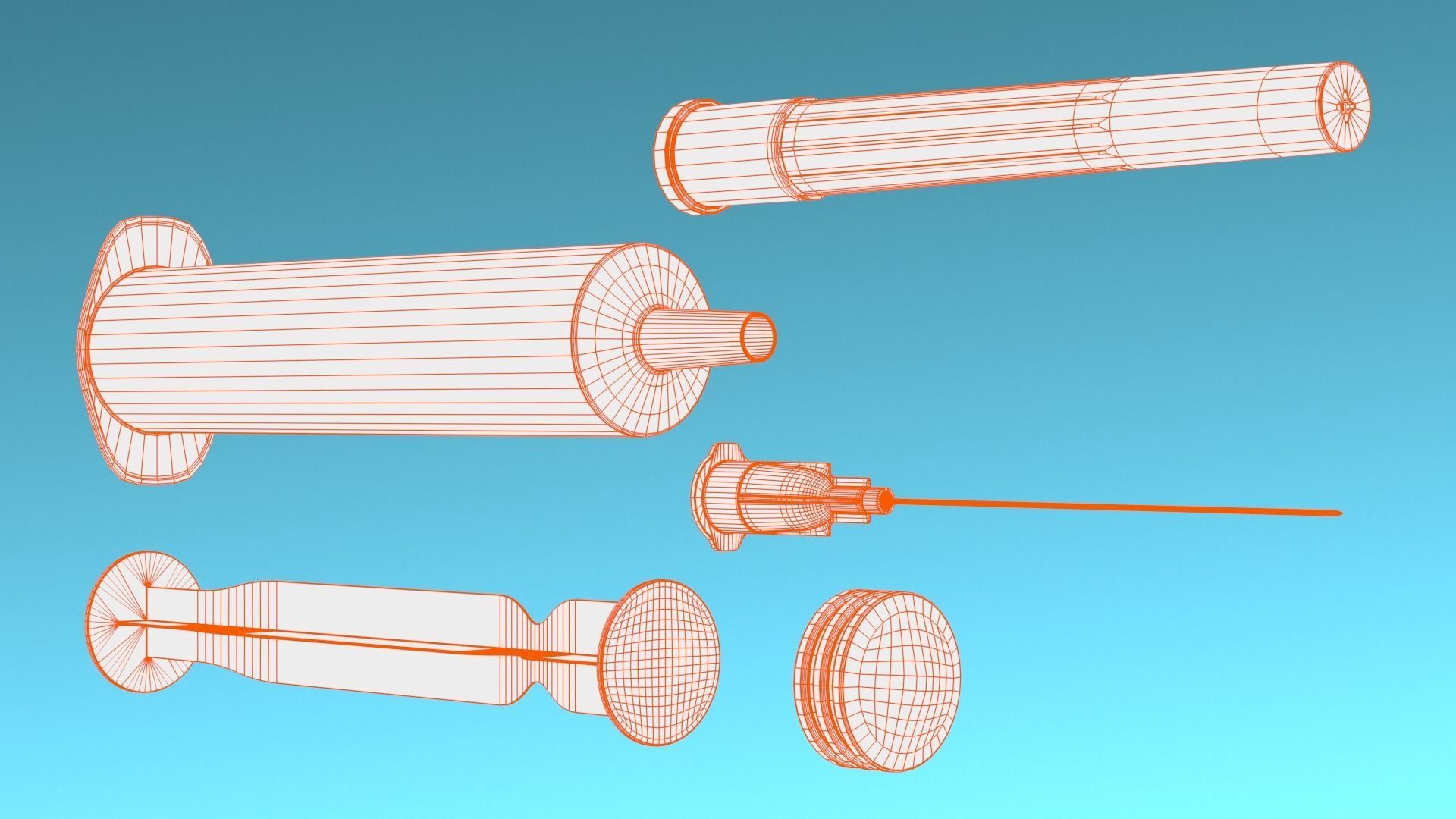 Medical Instruments - Syringe injection 3D model_27
