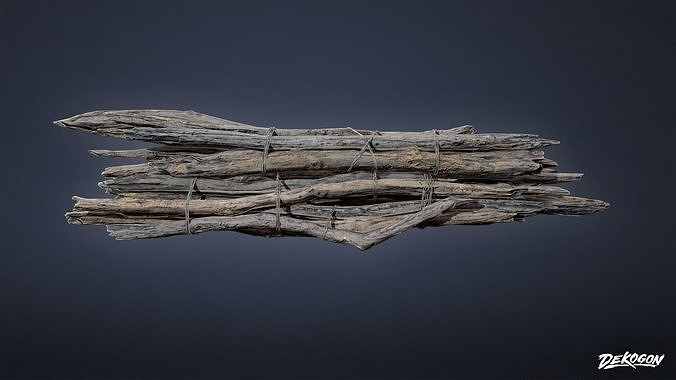 SEASIDE DOCKS - Driftwood 01 - NANITE AND LOW POLY Low-poly 3D model