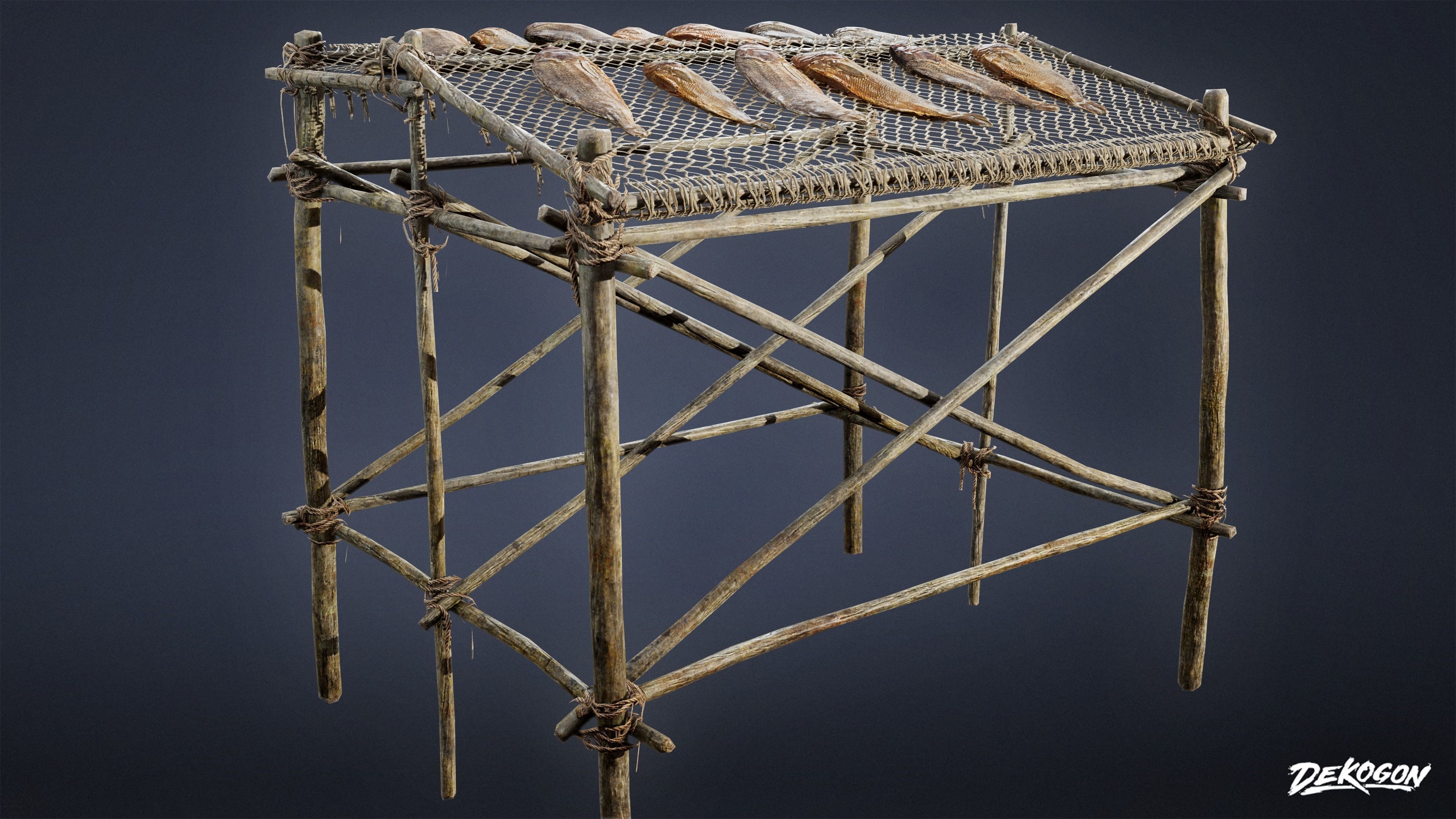 3D model SEASIDE DOCKS - Fishing Racks 01 - NANITE AND LOW POLY VR / AR ...