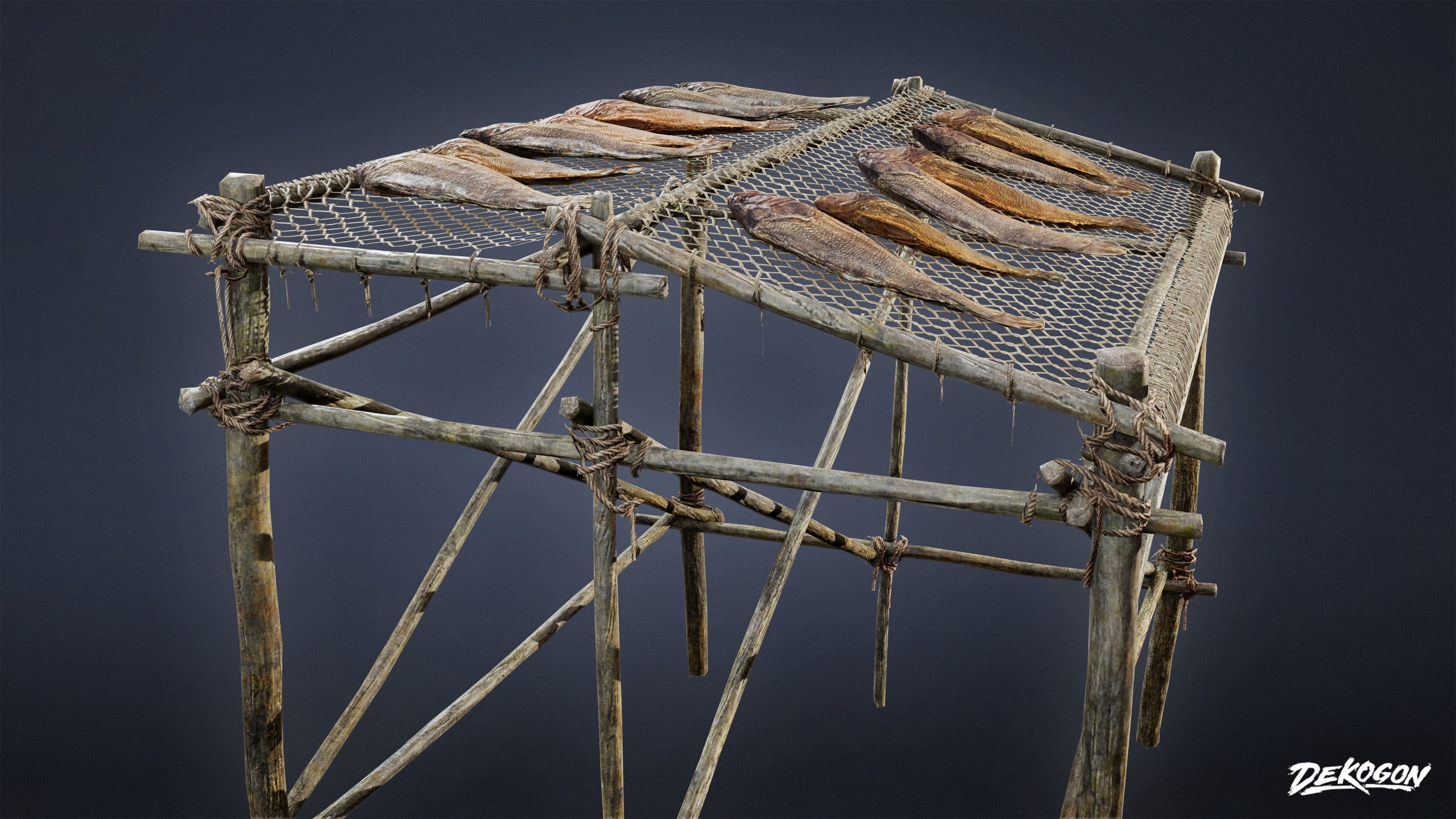 3D model SEASIDE DOCKS - Fishing Racks 01 - NANITE AND LOW POLY VR / AR ...