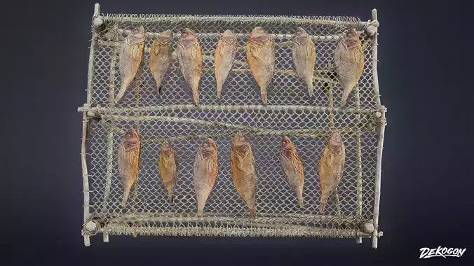 SEASIDE DOCKS - Fishing Racks 01 - NANITE AND LOW POLY