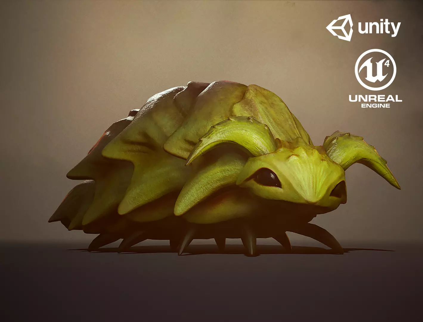 Fantasy beetle - Game Ready Low-poly 3D model Low-poly 3D model_0