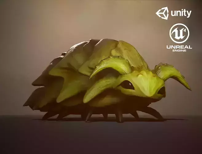 Fantasy beetle - Game Ready Low-poly 3D model