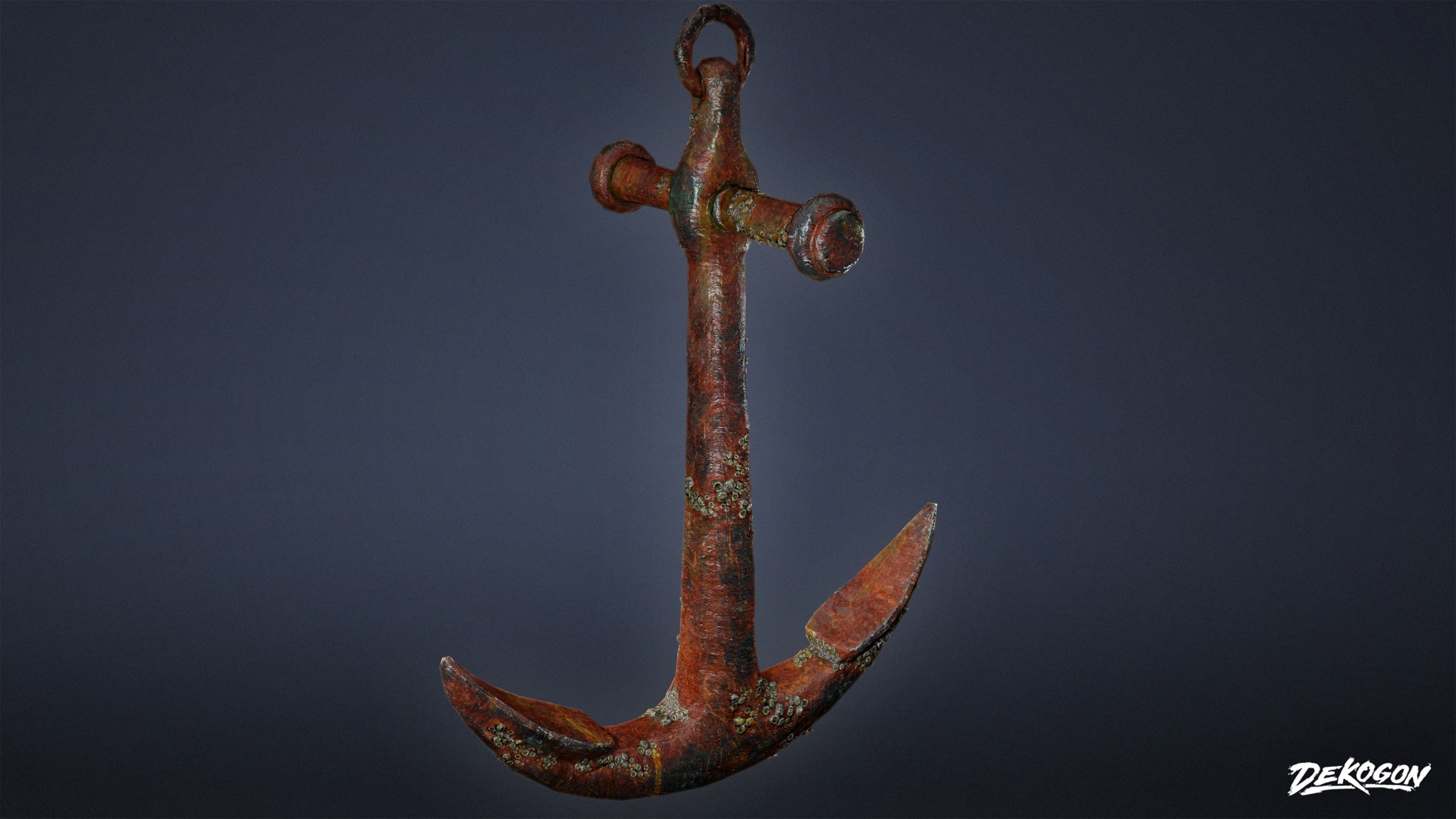 SEASIDE DOCKS - Large Anchor 01 - NANITE AND LOW POLY Low-poly 3D model_9