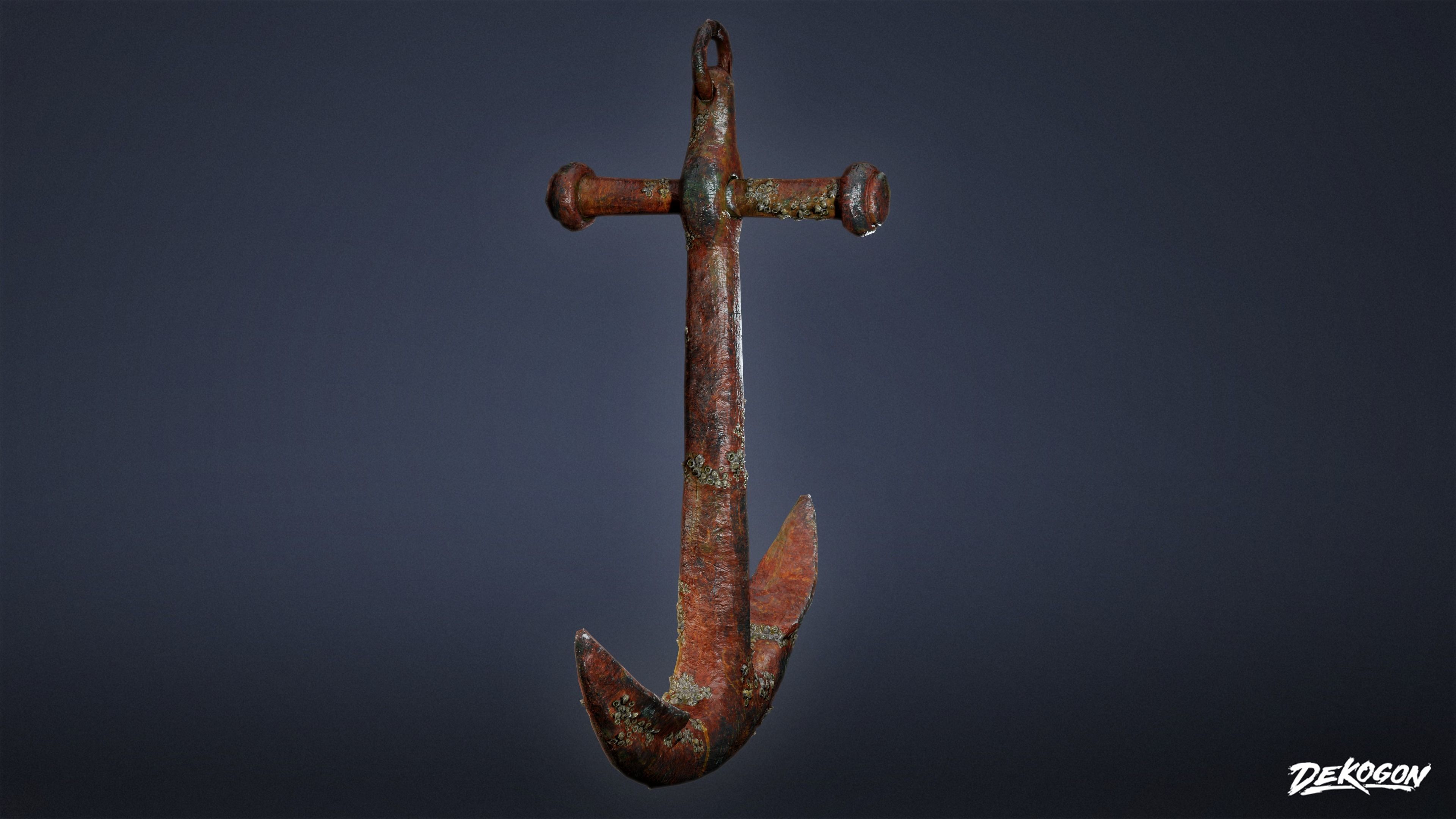 SEASIDE DOCKS - Large Anchor 01 - NANITE AND LOW POLY Low-poly 3D model_10