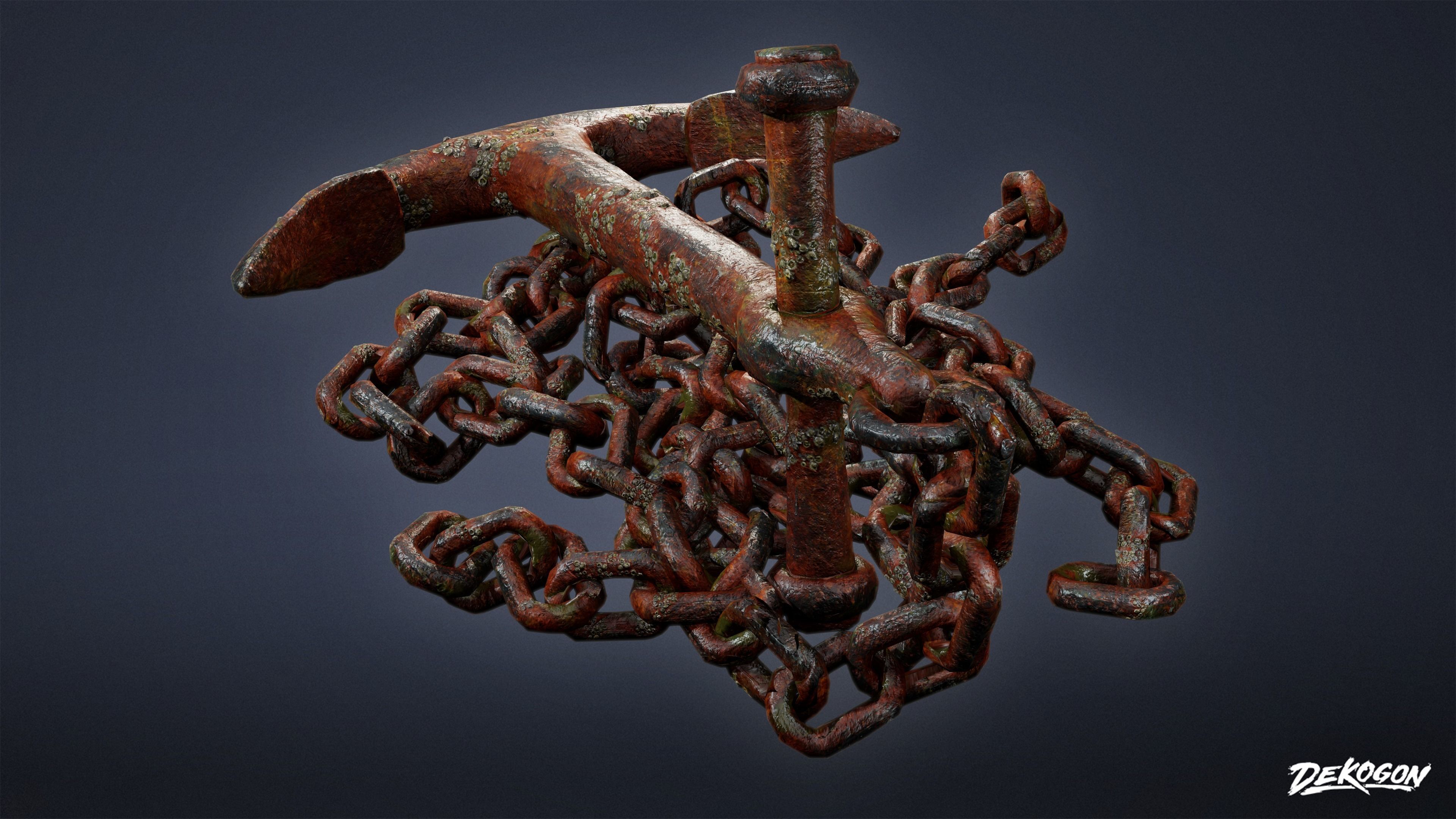 SEASIDE DOCKS - Large Anchor 01 - NANITE AND LOW POLY Low-poly 3D model_5