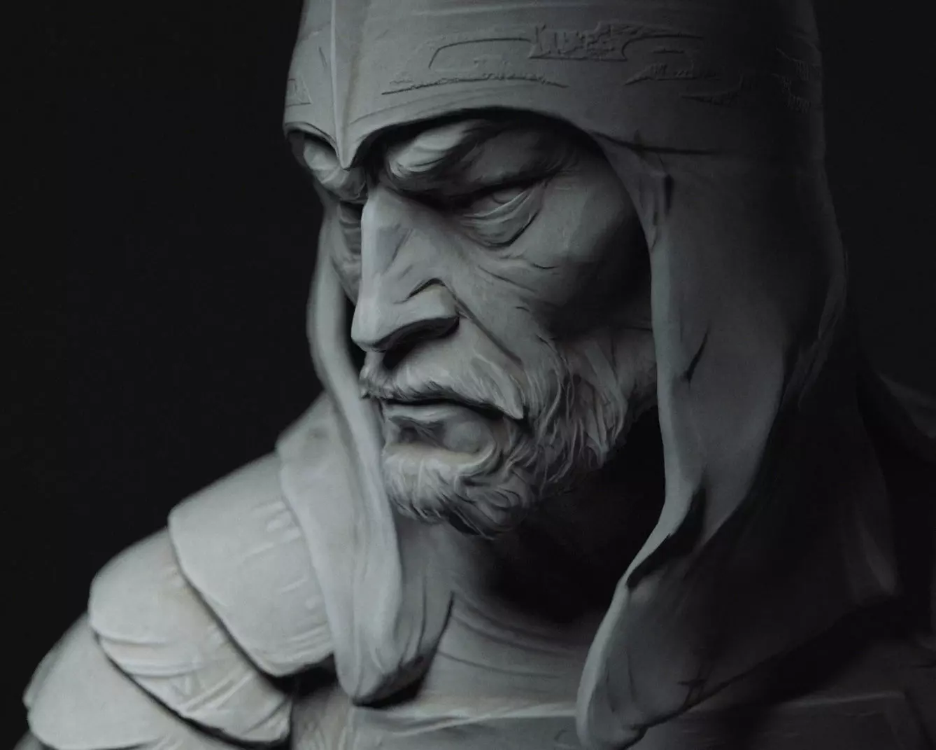 Warrior - 3D Sculpting - High-Low Poly 3D print model