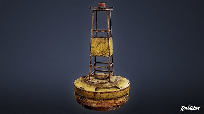 SEASIDE DOCKS - Metal Bouy 02 - NANITE AND LOW POLY Low-poly 3D model