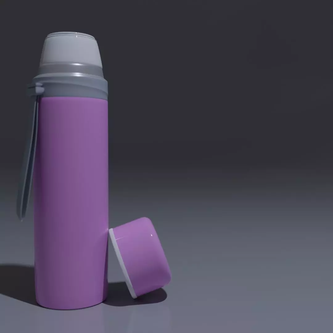 Water Flask Free 3D model_0