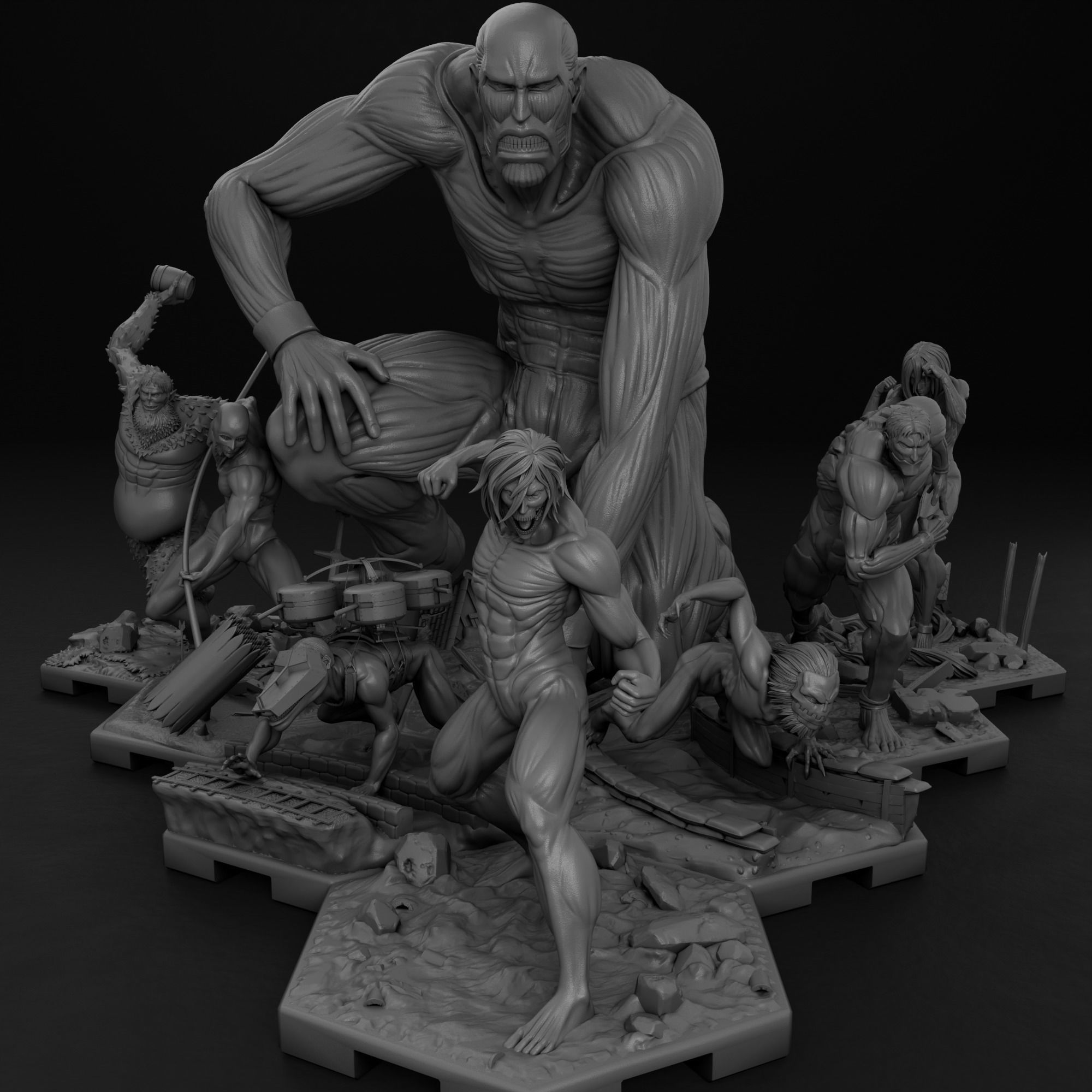 Attack on Titan Bundle 3D Model Collection_11