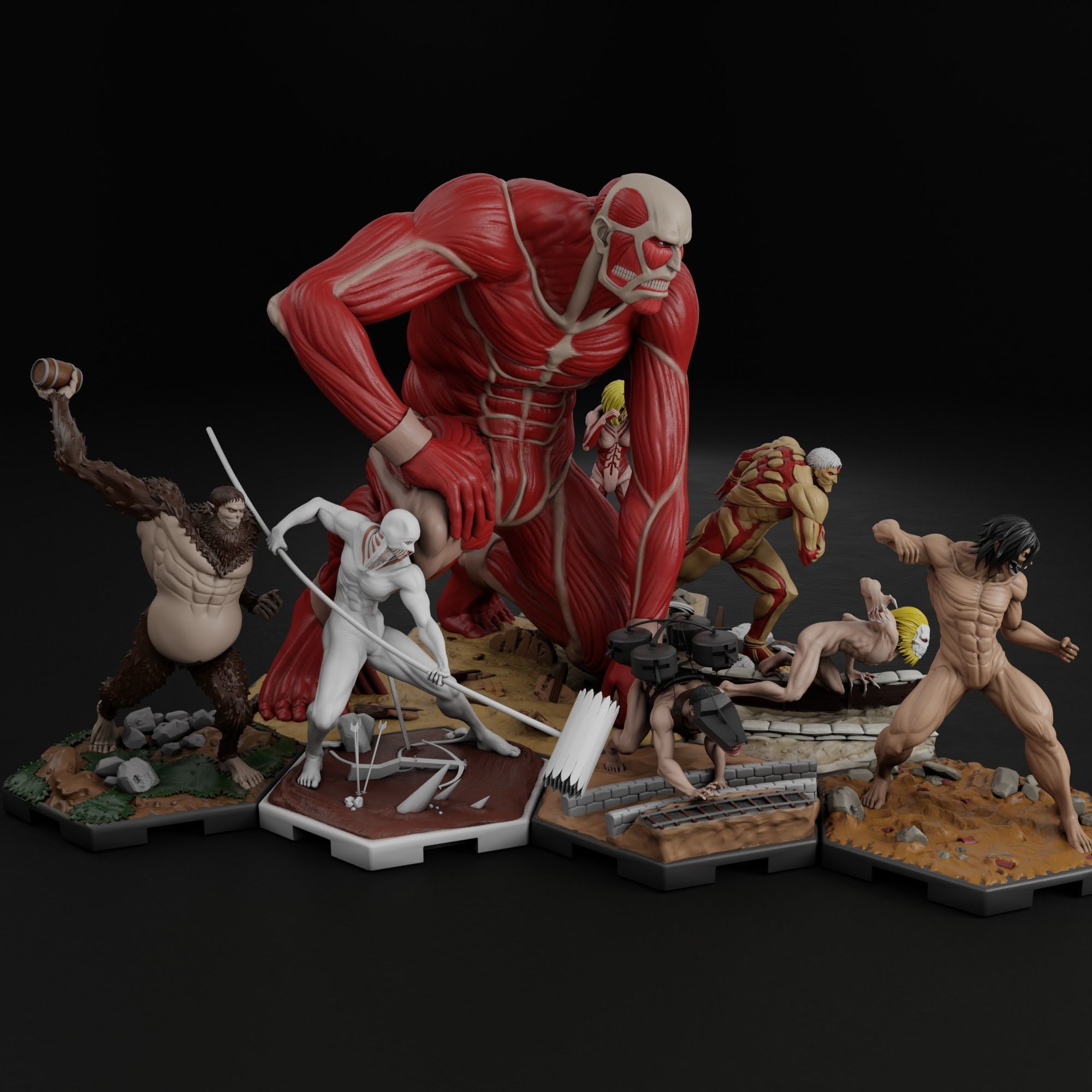 Attack on Titan Bundle 3D Model Collection_1