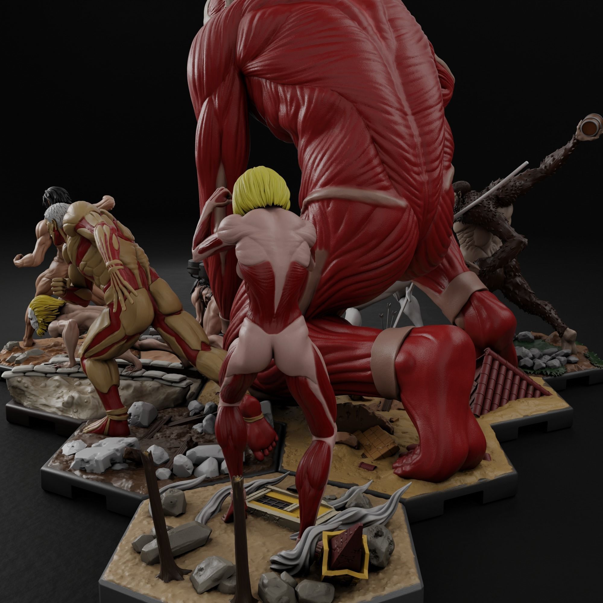 Attack on Titan Bundle 3D Model Collection_4