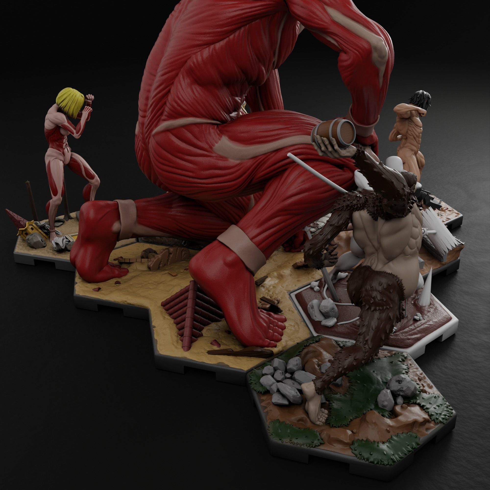 Attack on Titan Bundle 3D Model Collection_3