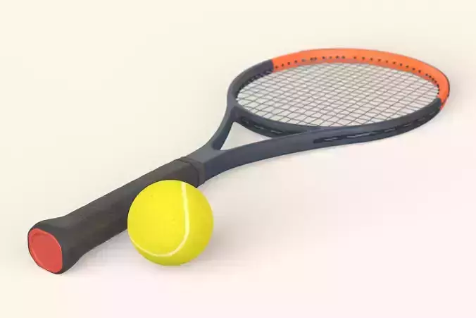 Tennis Racket and Ball