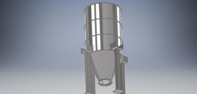 Silo in Autodesk Inventor 3D model