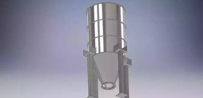 Silo in Autodesk Inventor 3D model
