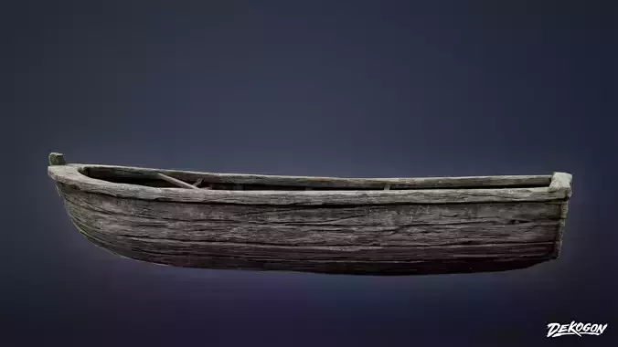 SEASIDE DOCKS - Old Boat 01 - NANITE AND LOW POLY