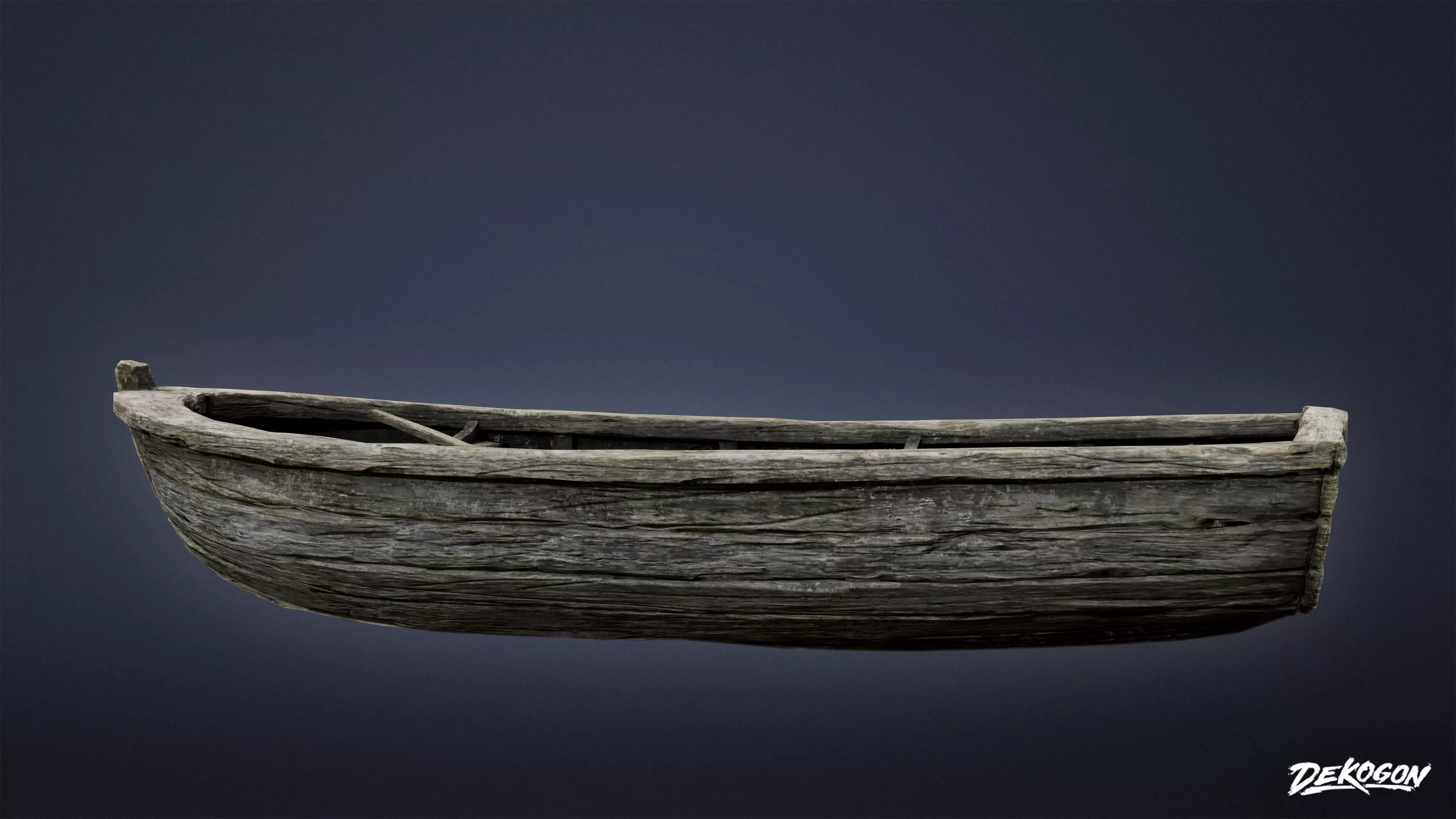 SEASIDE DOCKS - Old Boat 01 - NANITE AND LOW POLY Low-poly 3D model