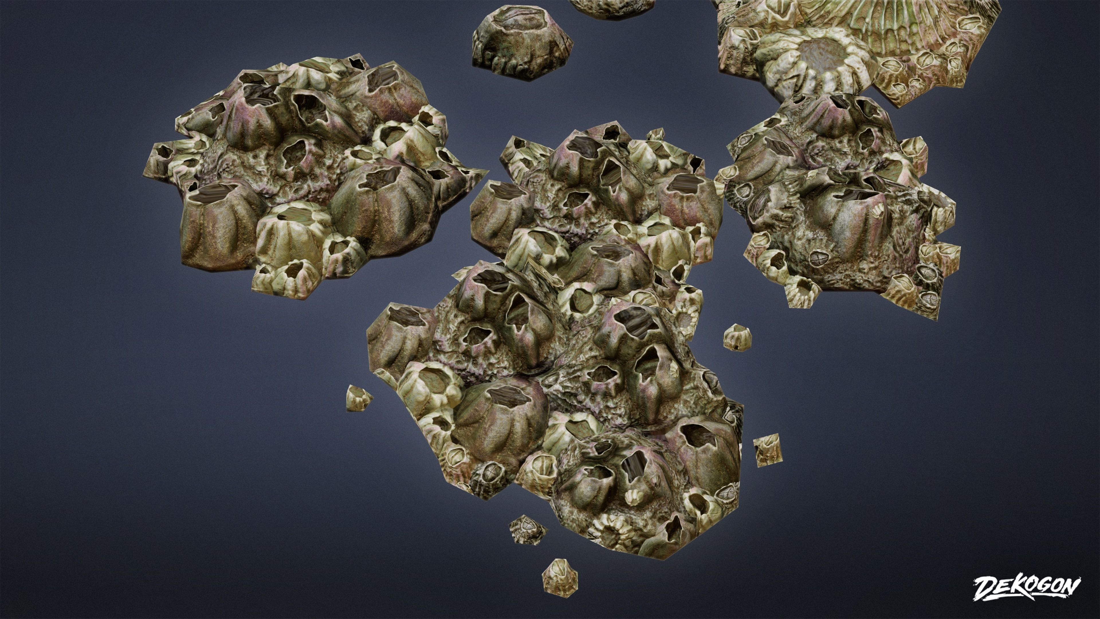 SEASIDE DOCKS - Barnacles 01 - NANITE AND LOW POLY Low-poly 3D model_3