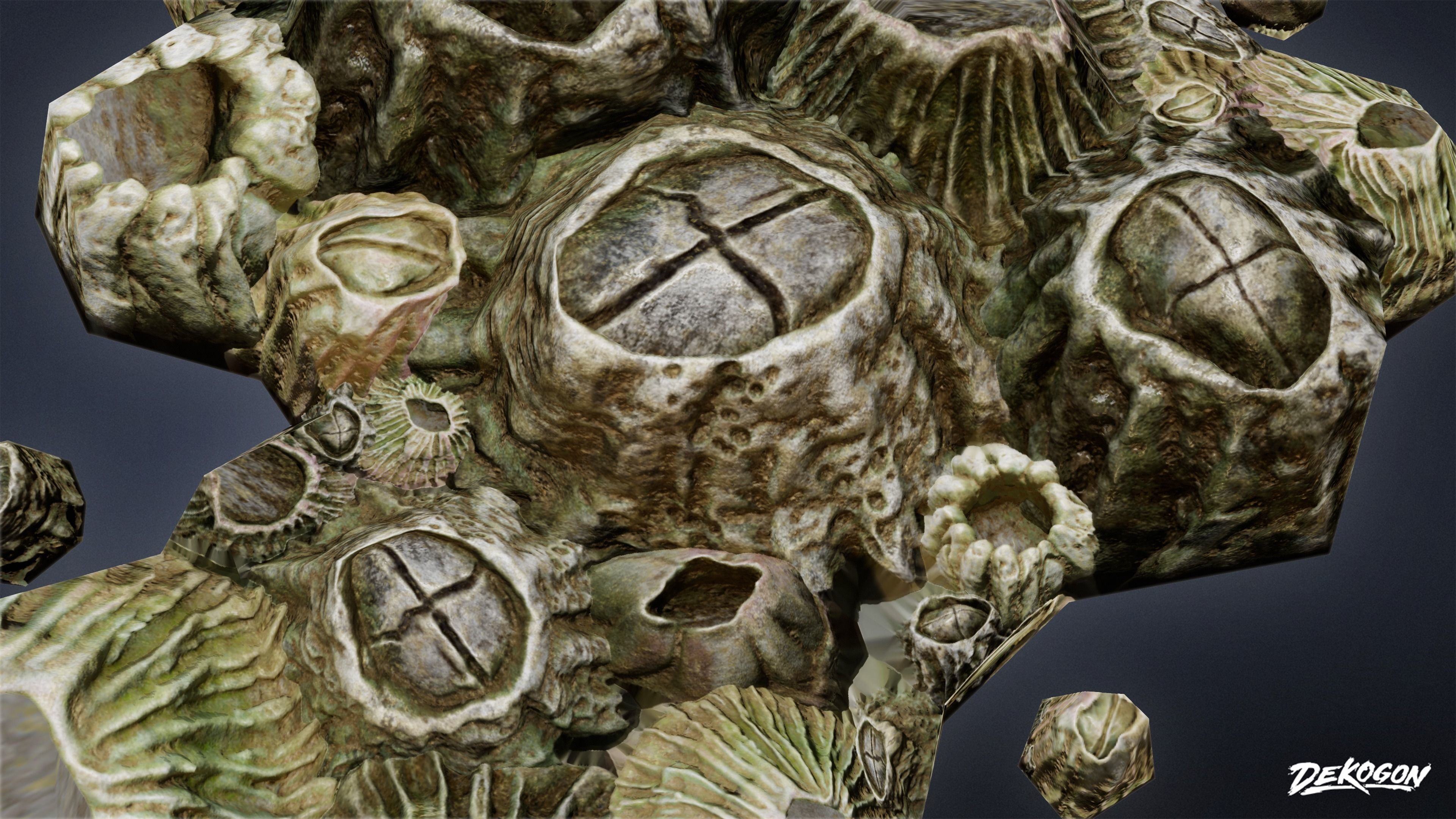 SEASIDE DOCKS - Barnacles 01 - NANITE AND LOW POLY Low-poly 3D model_7