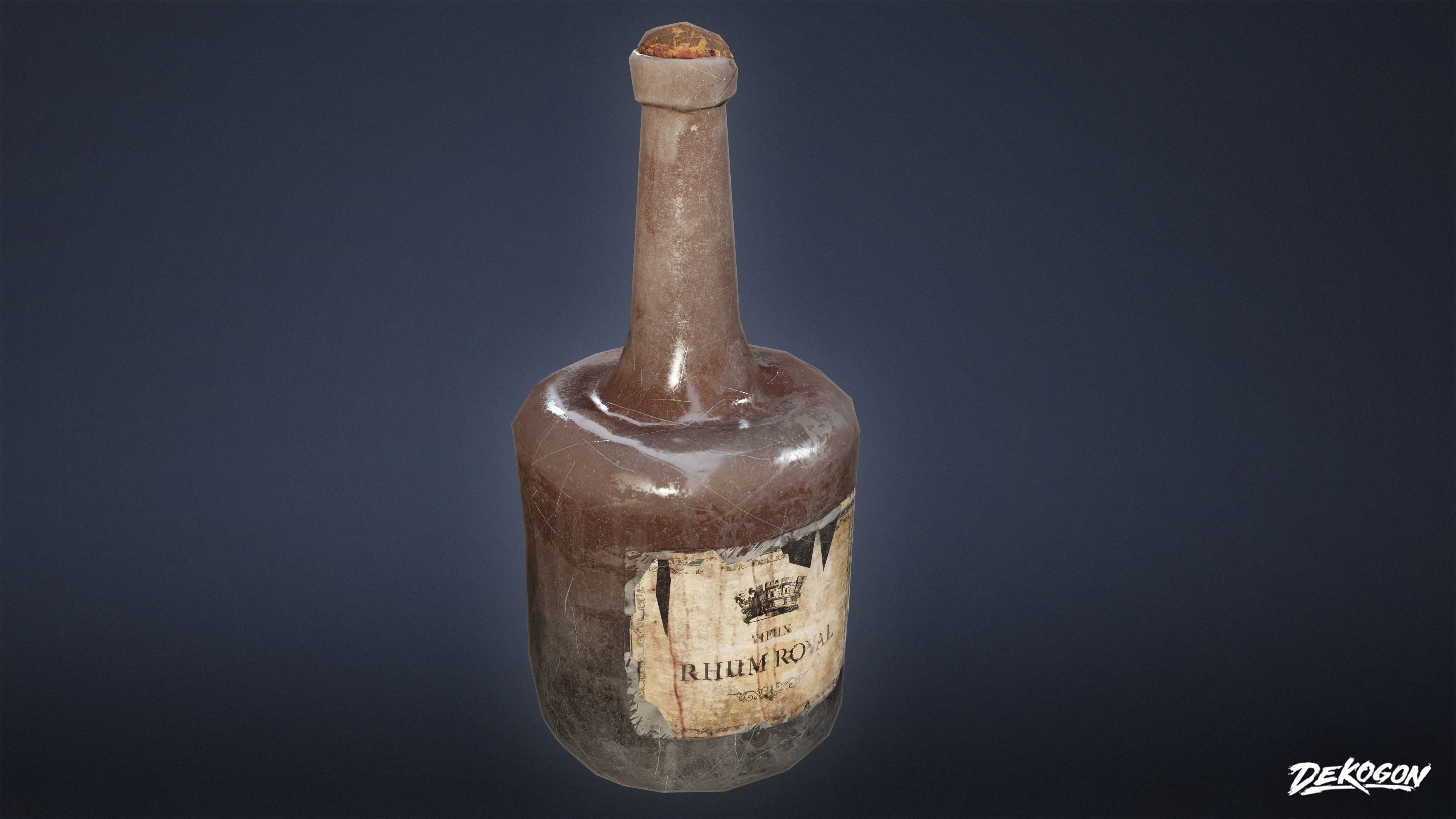 PIRATES - Liquor Bottles 01 - NANITE AND LOW POLY Low-poly 3D model_15