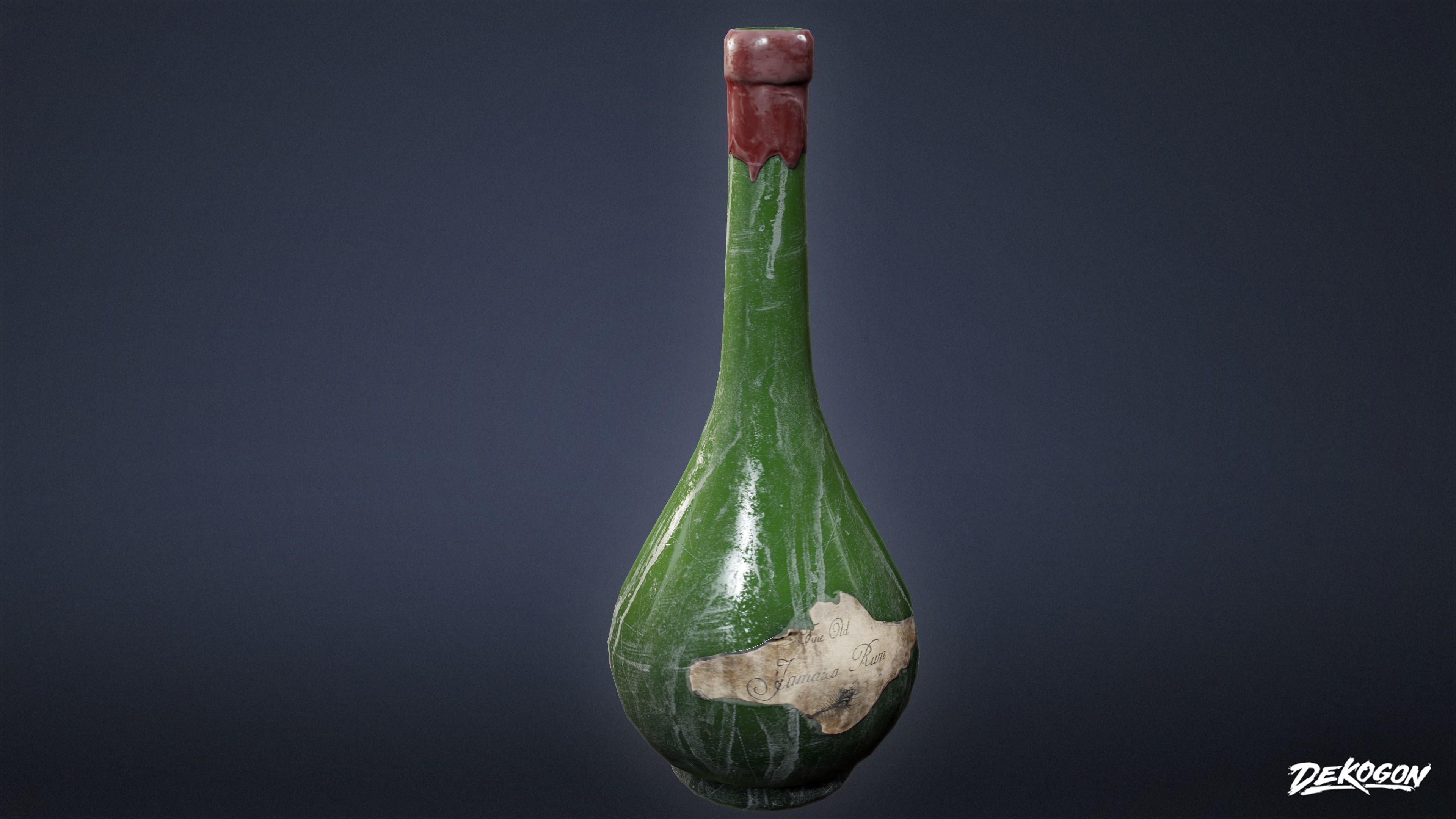 PIRATES - Liquor Bottles 01 - NANITE AND LOW POLY Low-poly 3D model_7