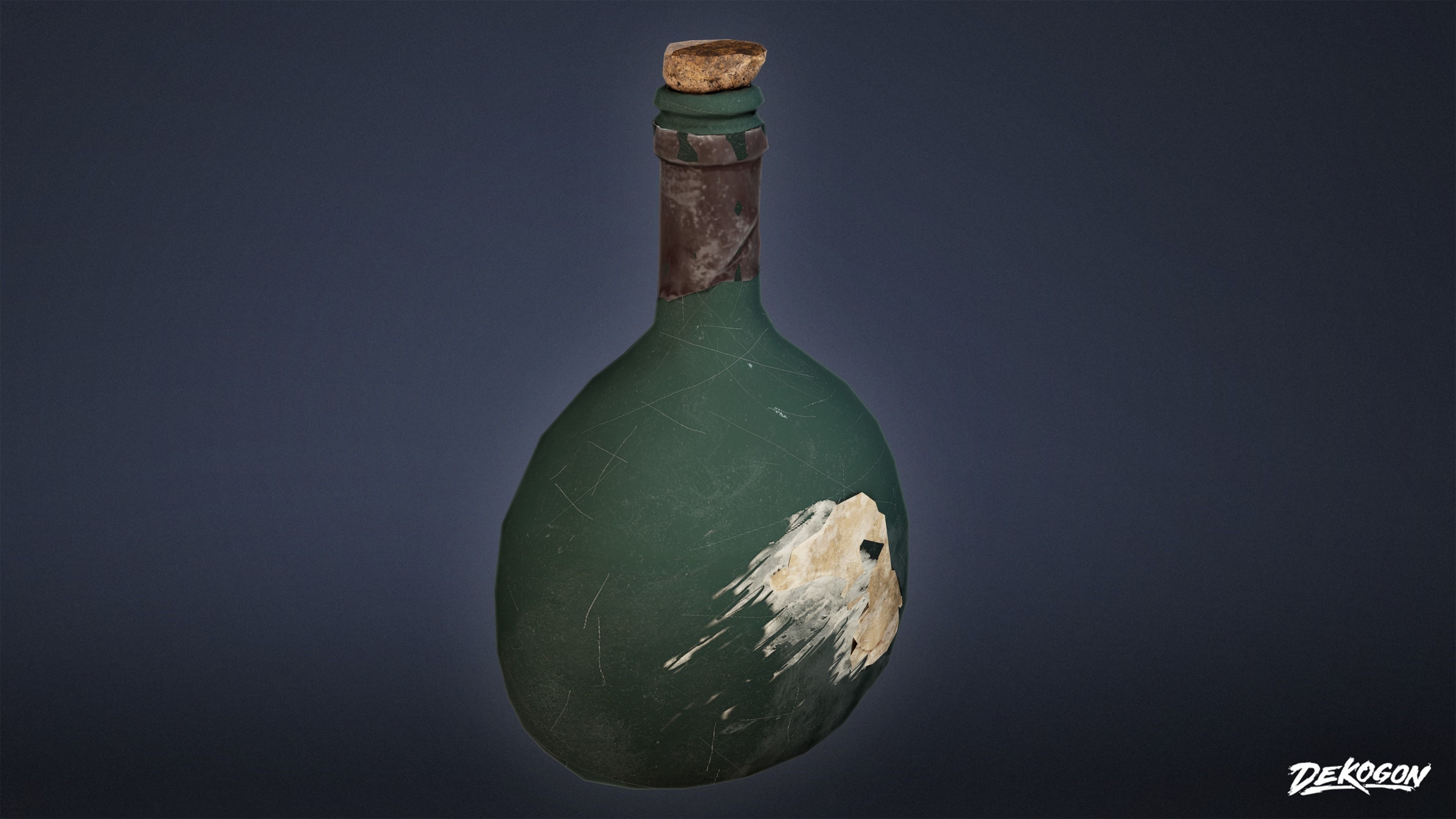 PIRATES - Liquor Bottles 01 - NANITE AND LOW POLY Low-poly 3D model_11