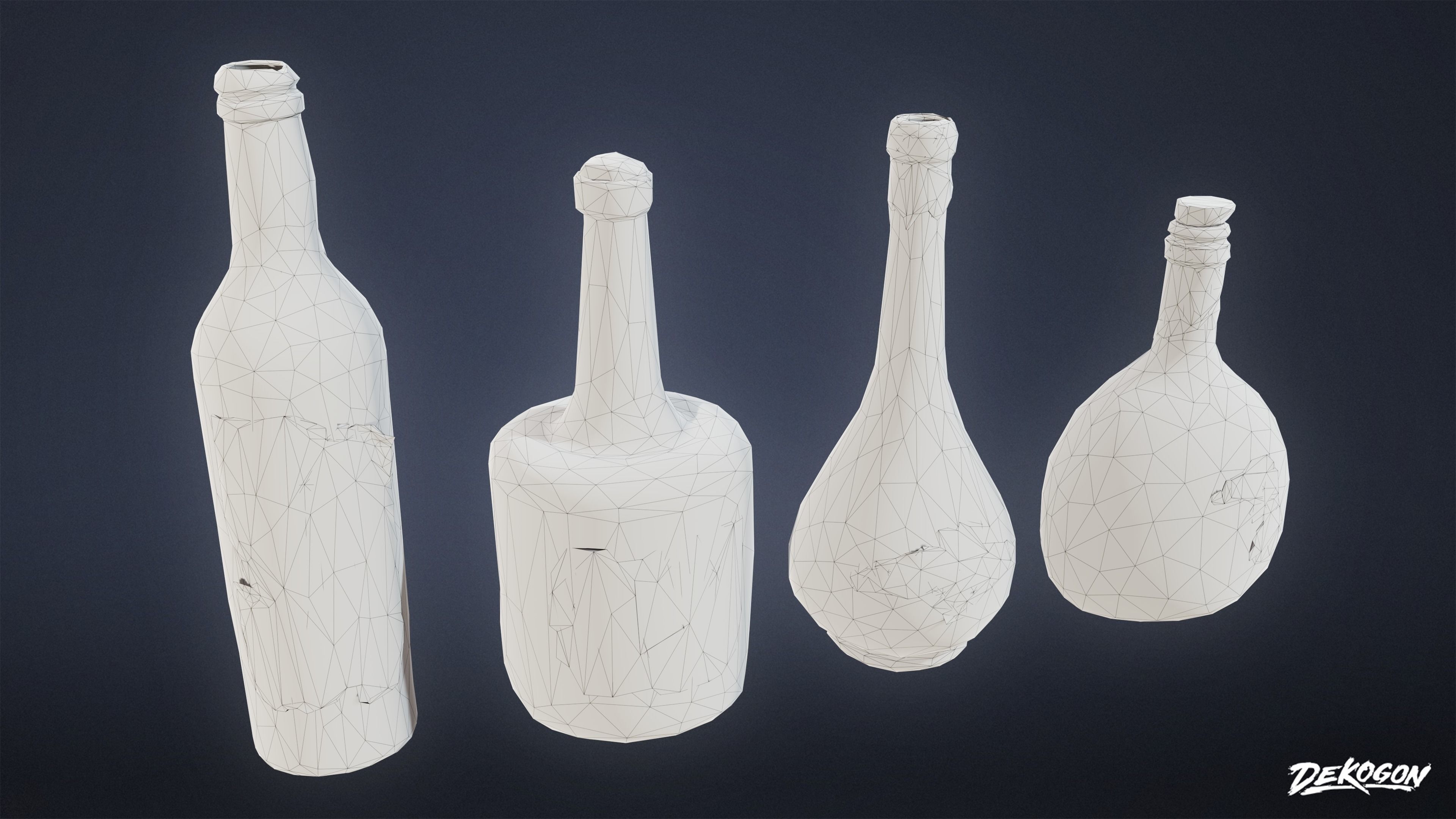 PIRATES - Liquor Bottles 01 - NANITE AND LOW POLY Low-poly 3D model_19