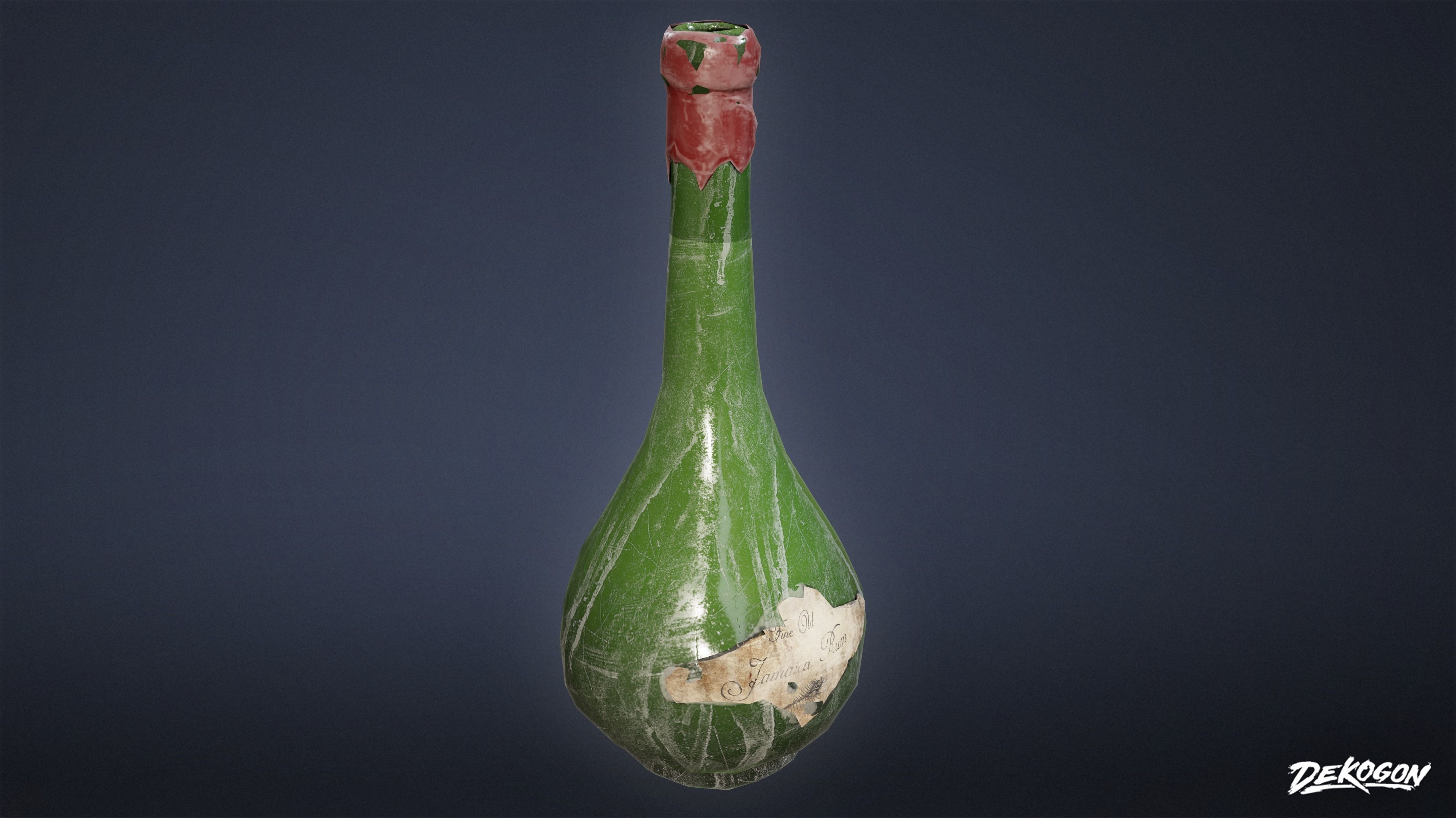 PIRATES - Liquor Bottles 01 - NANITE AND LOW POLY Low-poly 3D model_13