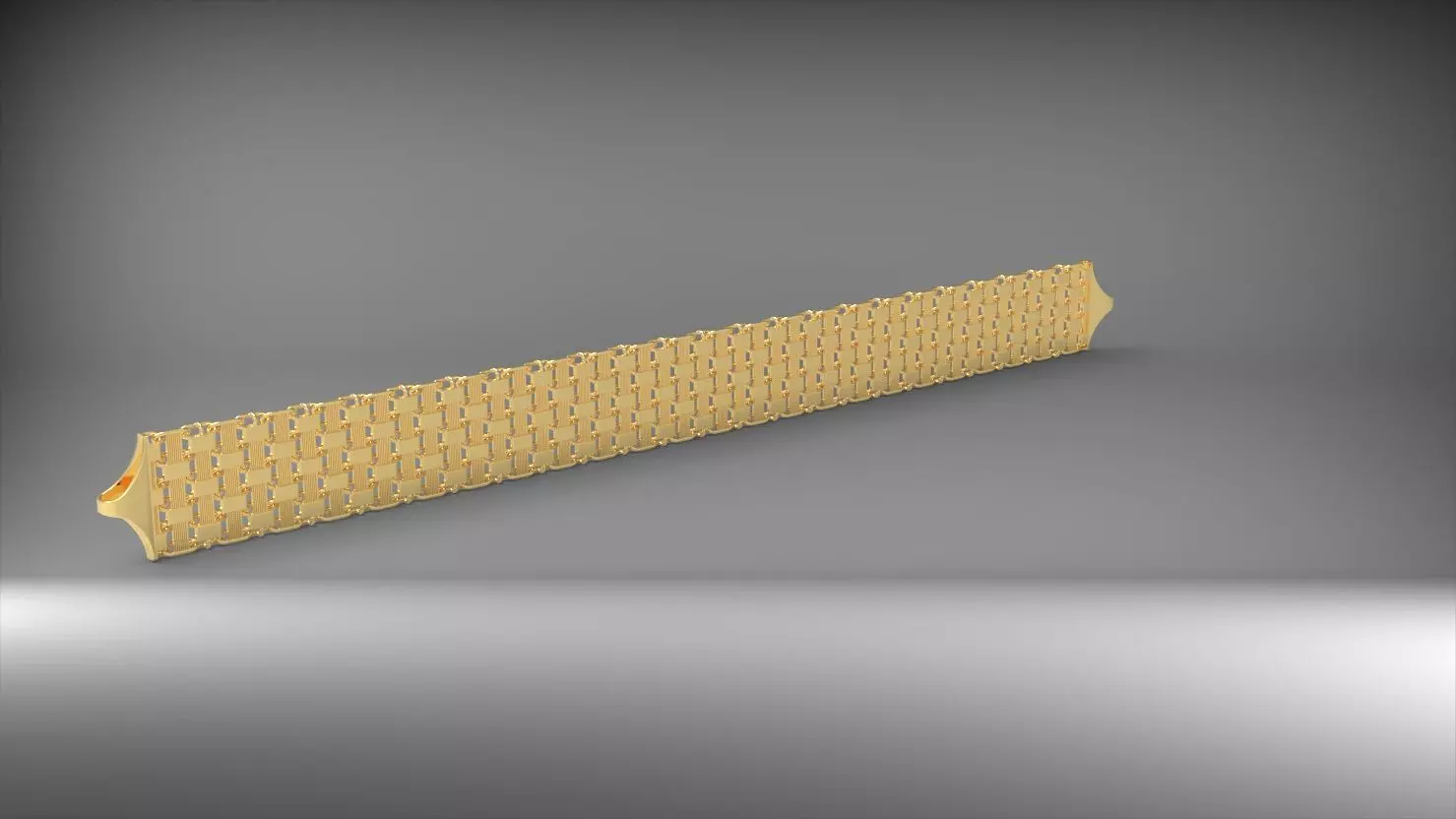 desenli ve duz 3d zincir bileklik 3D print model