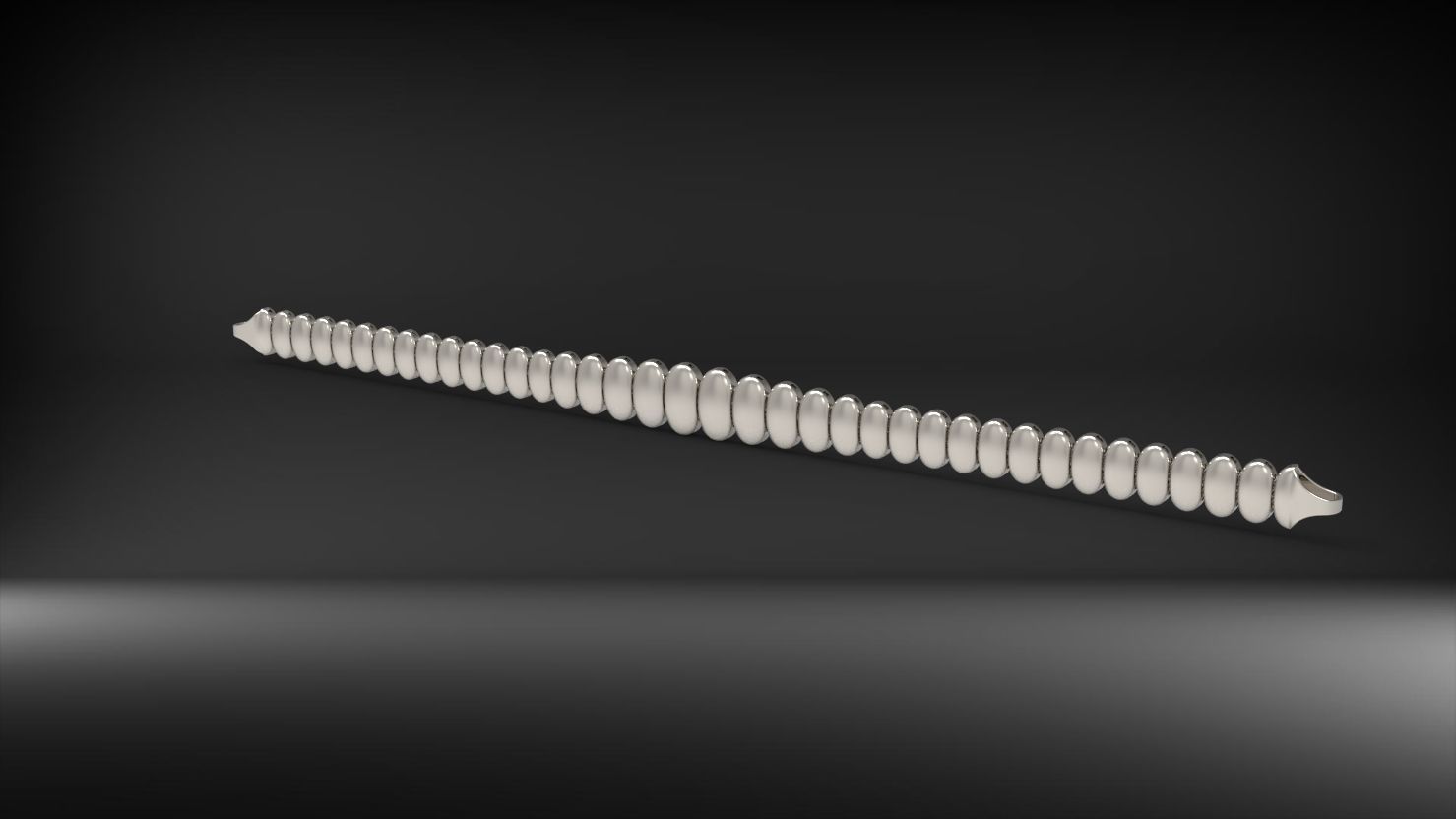 suzme elips 3d zincir bileklik 3D print model_12