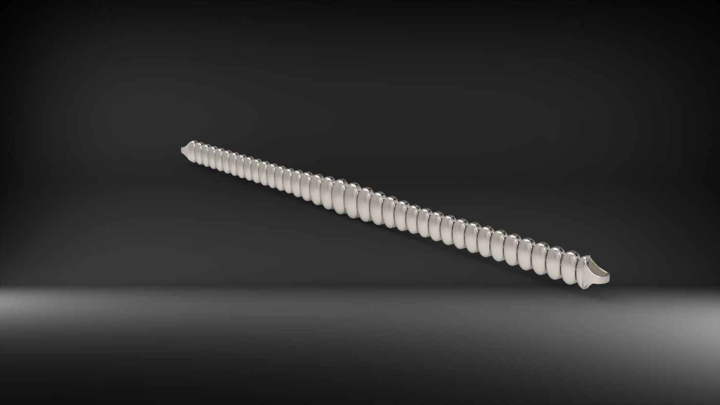 suzme elips 3d zincir bileklik 3D print model_14