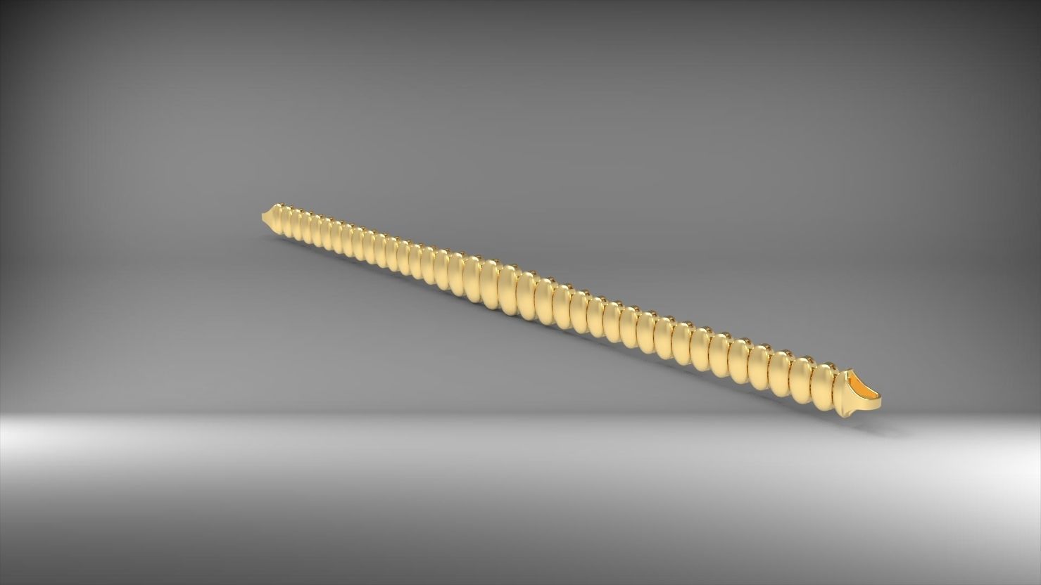 suzme elips 3d zincir bileklik 3D print model_15