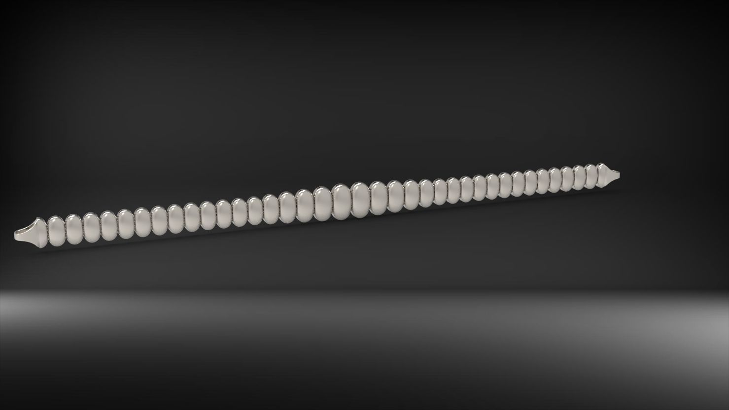 suzme elips 3d zincir bileklik 3D print model_6