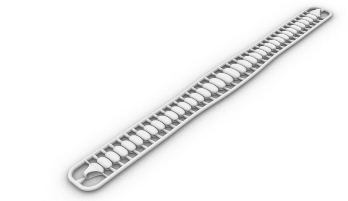 suzme elips 3d zincir bileklik 3D print model_19