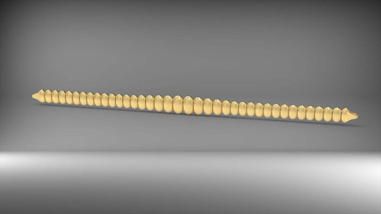 suzme elips 3d zincir bileklik 3D print model_11