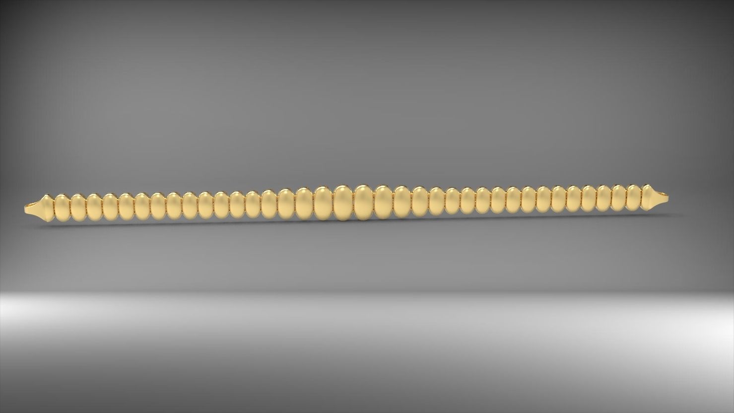 suzme elips 3d zincir bileklik 3D print model_9