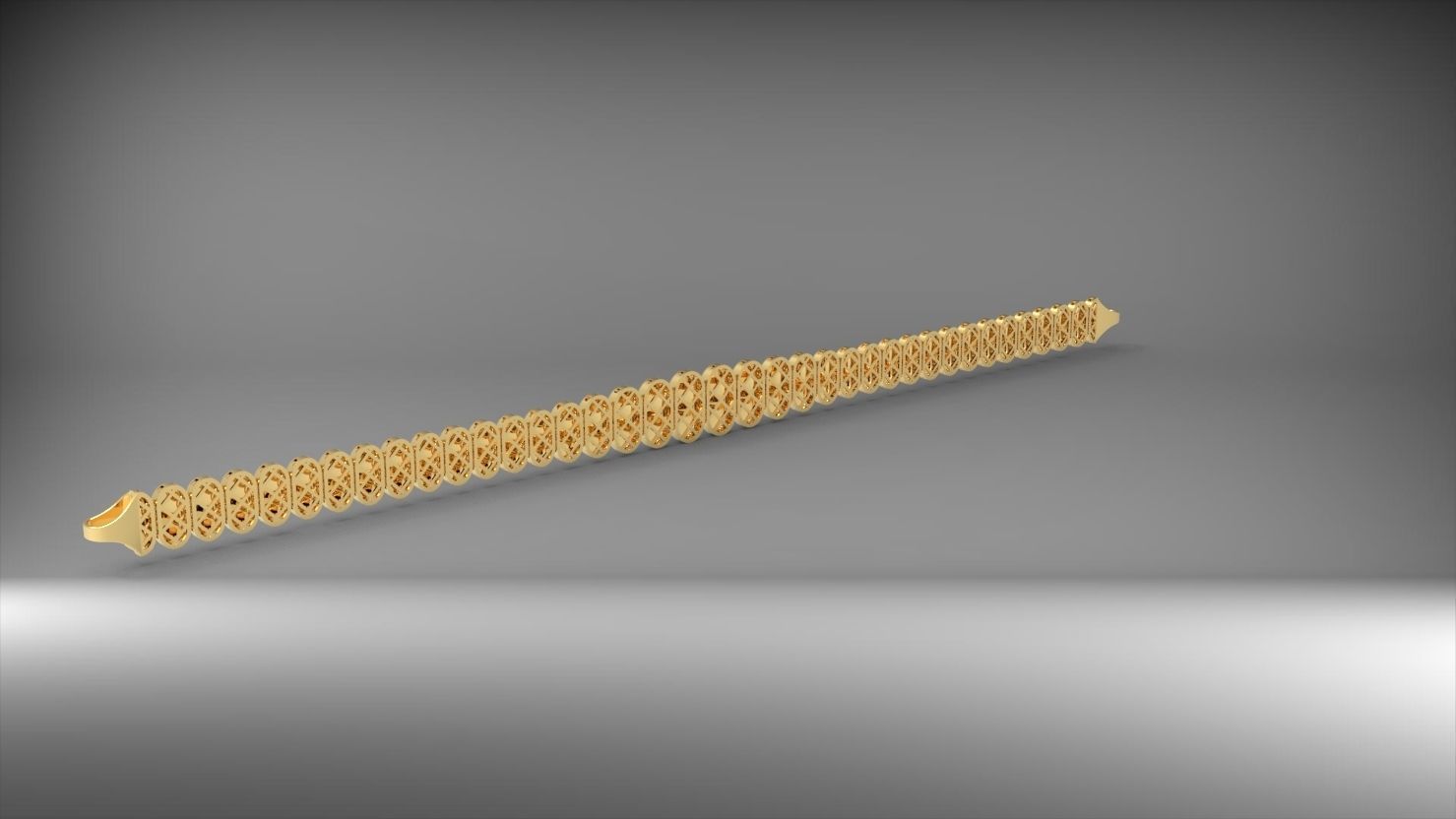 suzme elips 3d zincir bileklik 3D print model_2