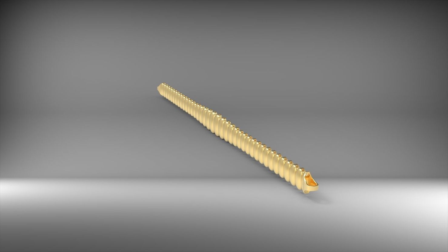 suzme elips 3d zincir bileklik 3D print model_17