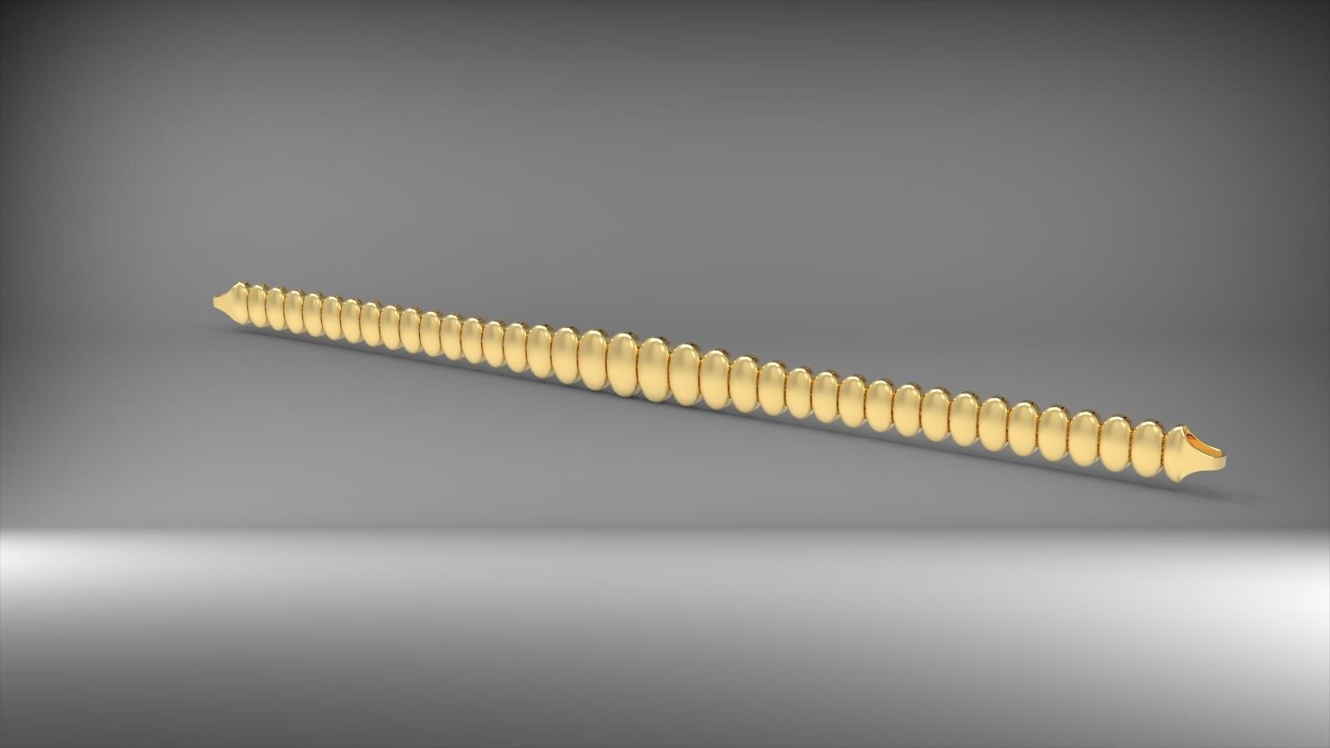 suzme elips 3d zincir bileklik 3D print model_13