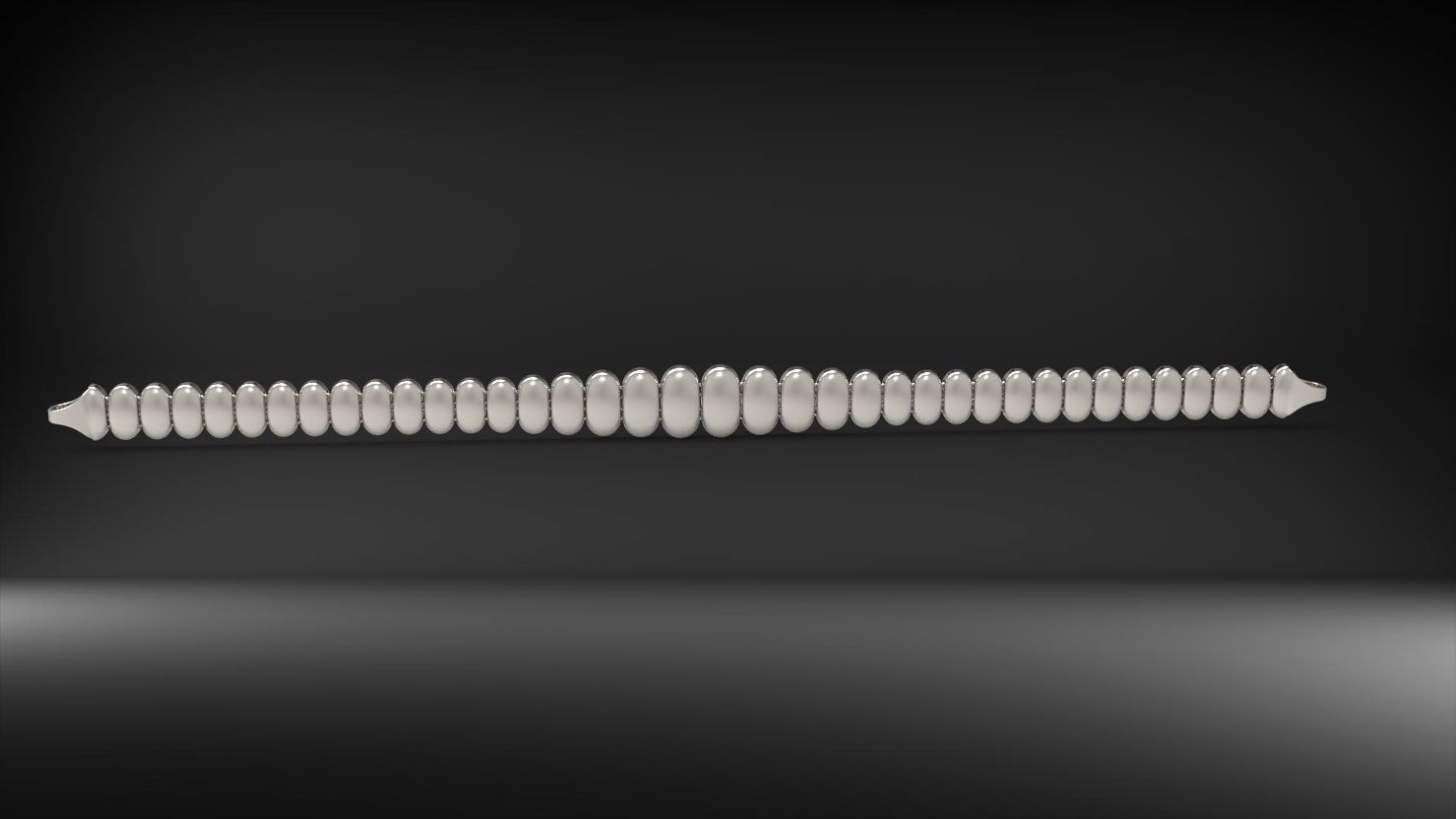 suzme elips 3d zincir bileklik 3D print model_8