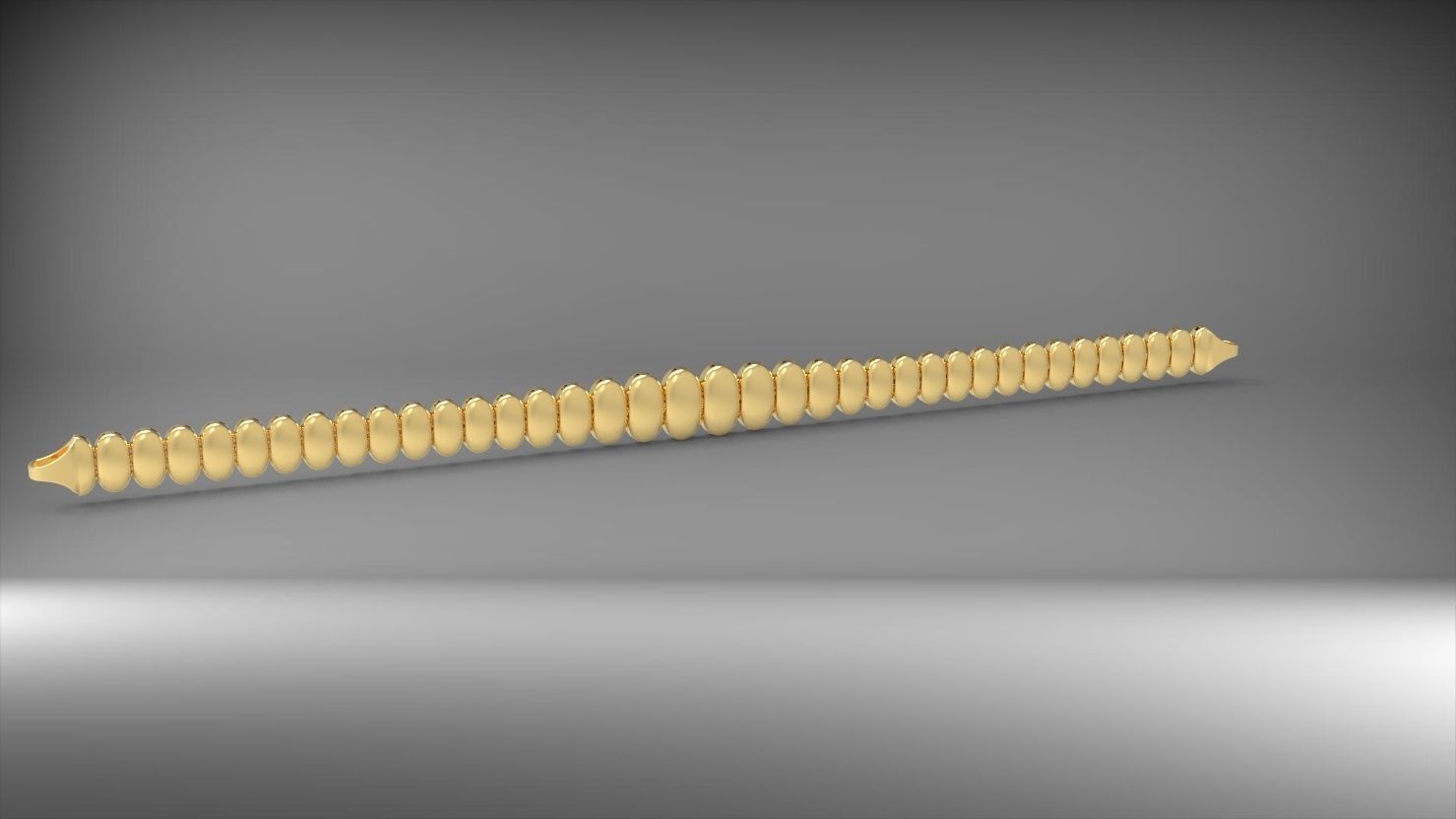 suzme elips 3d zincir bileklik 3D print model_7