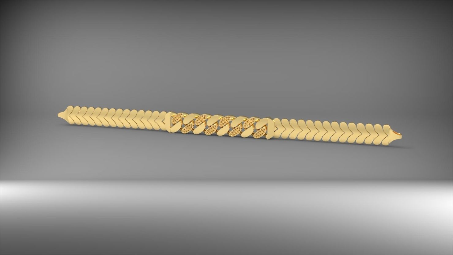 gurmetli 3d zincir bileklik 3D print model_11