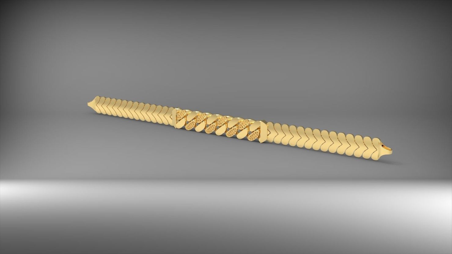 gurmetli 3d zincir bileklik 3D print model_13