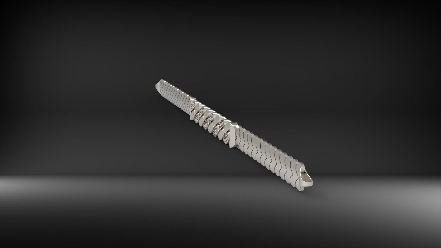 gurmetli 3d zincir bileklik 3D print model_16