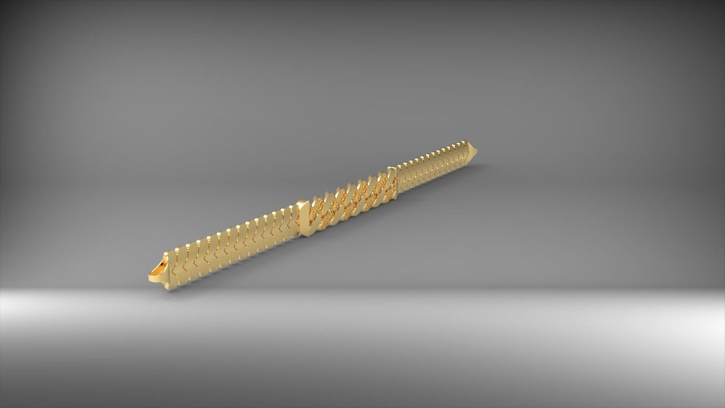 gurmetli 3d zincir bileklik 3D print model_4