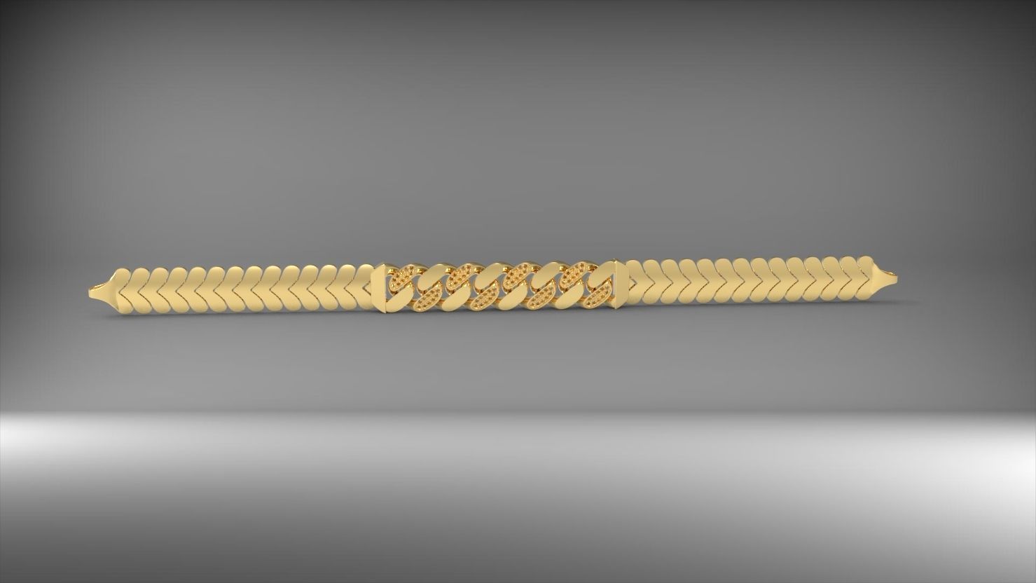 gurmetli 3d zincir bileklik 3D print model_9