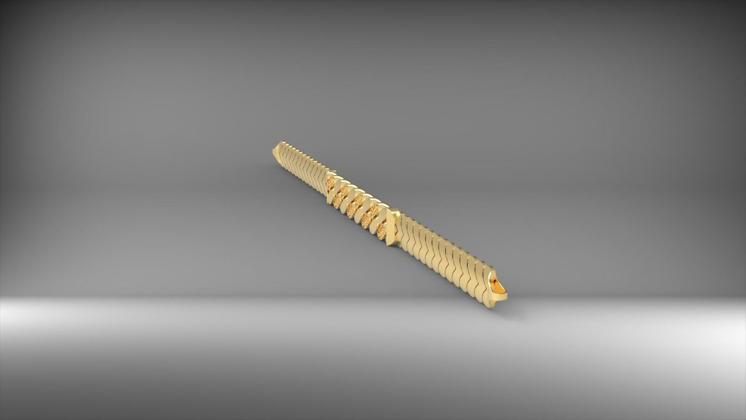 gurmetli 3d zincir bileklik 3D print model_17